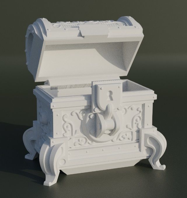 Treasure Box Dice Box Pattern 3D print model_11