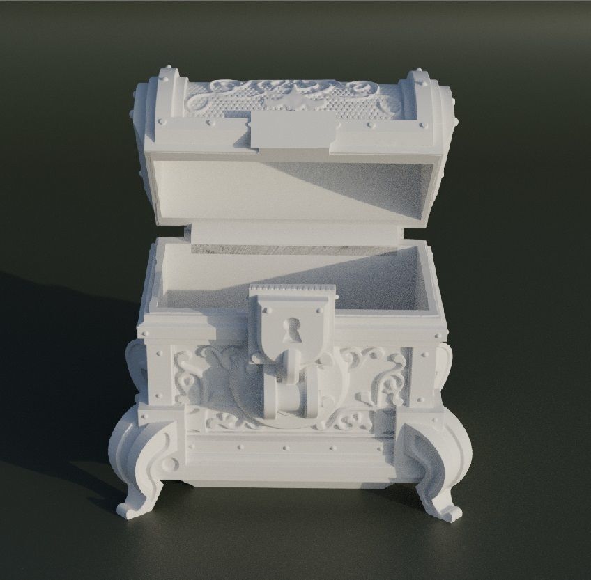 Treasure Box Dice Box Pattern 3D print model_19