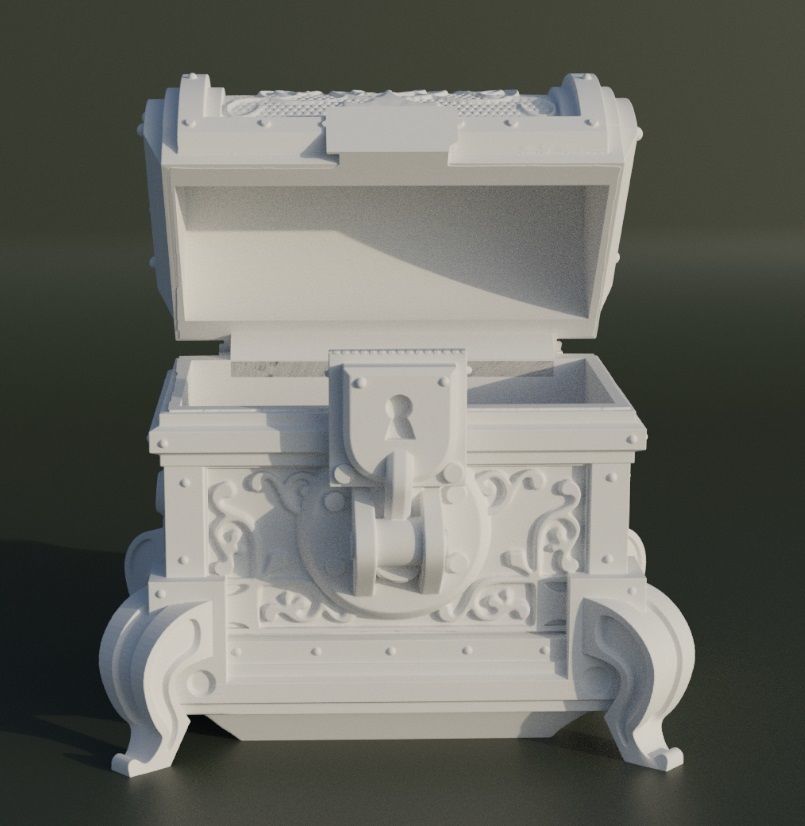 Treasure Box Dice Box Pattern 3D print model_12