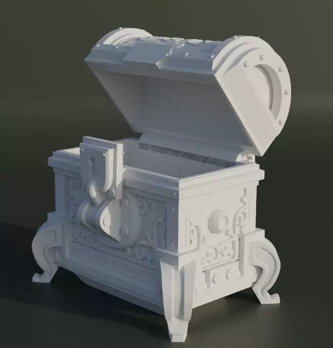 Treasure Box Dice Box Pattern 3D print model_0