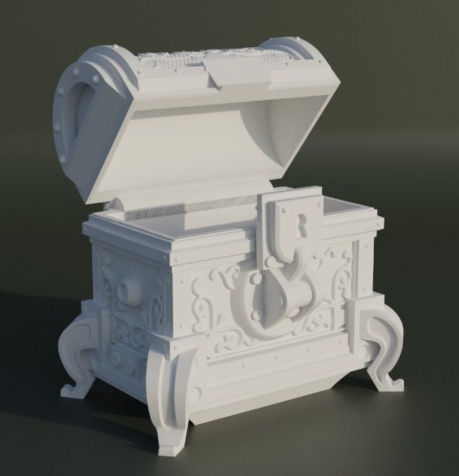 Treasure Box Dice Box Pattern 3D print model_3