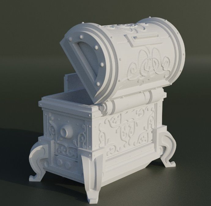 Treasure Box Dice Box Pattern 3D print model_9