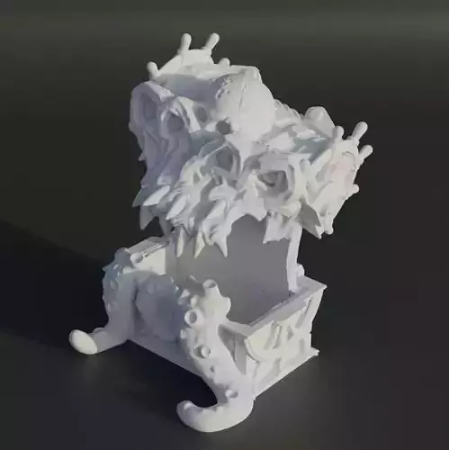 Monster Treasure Box Dice Box Pattern 