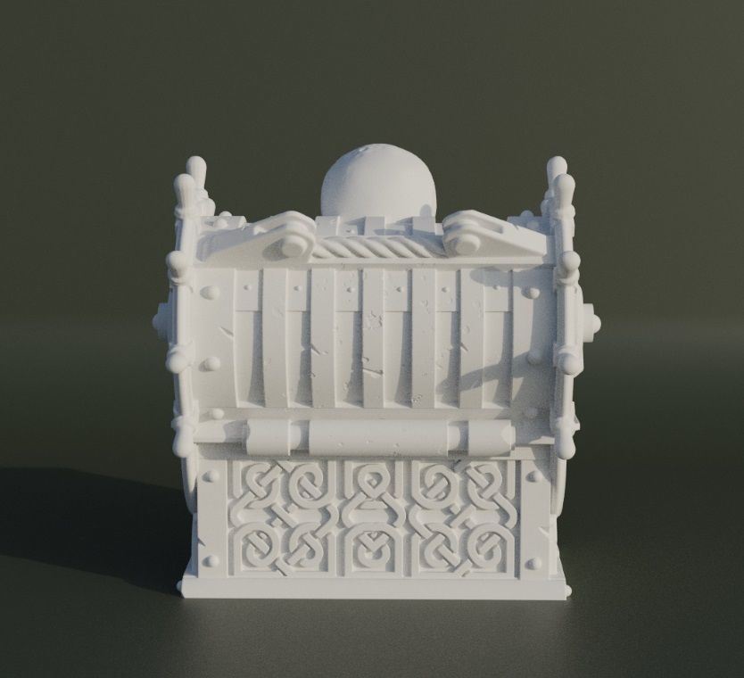 Skull Treasure Box Dice Box Pattern 3D print model_18