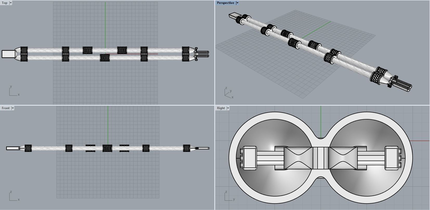 men leather bracelet 3D print model_10