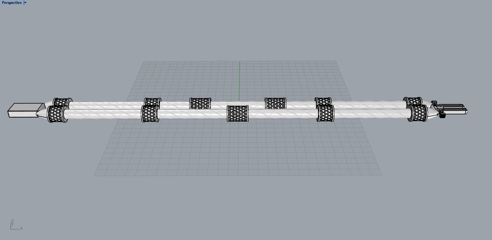 men leather bracelet 3D print model_13