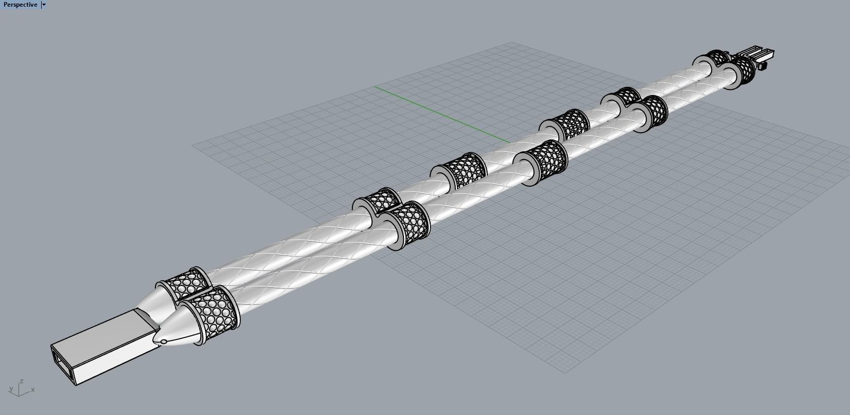 men leather bracelet 3D print model_12