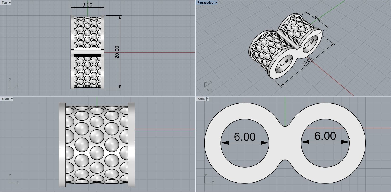 men leather bracelet 3D print model_19
