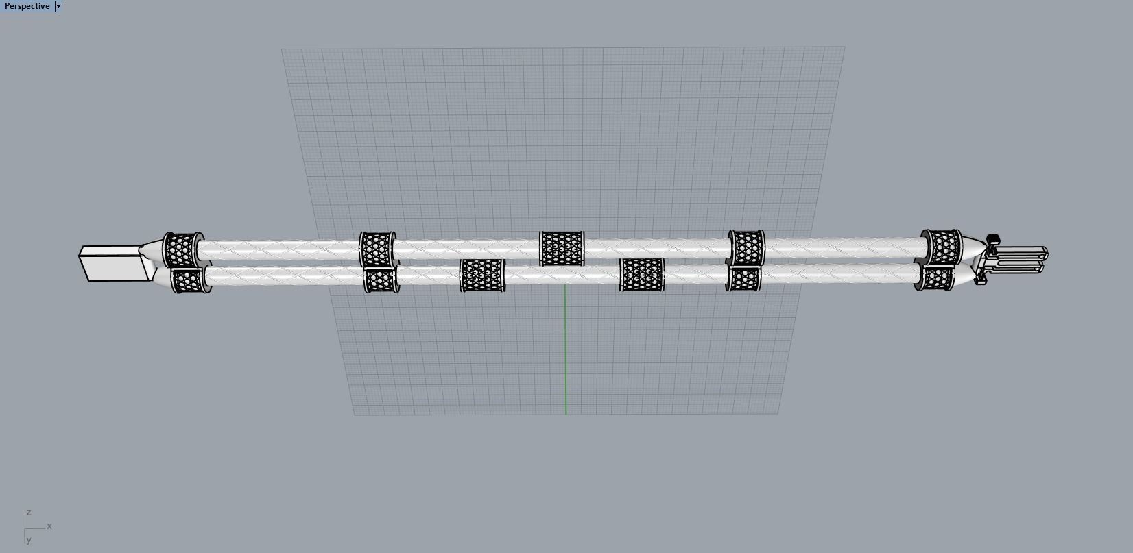 men leather bracelet 3D print model_14