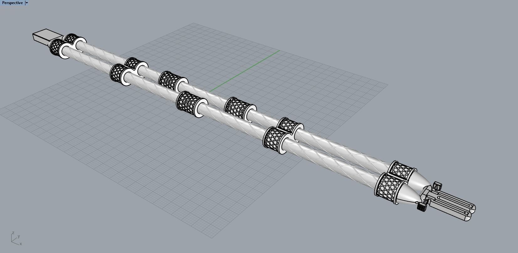 men leather bracelet 3D print model_11