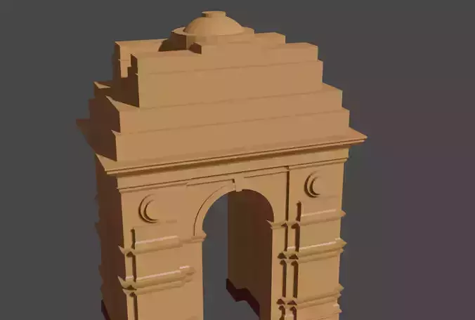 Simpoly India Gate Free low-poly 3D model