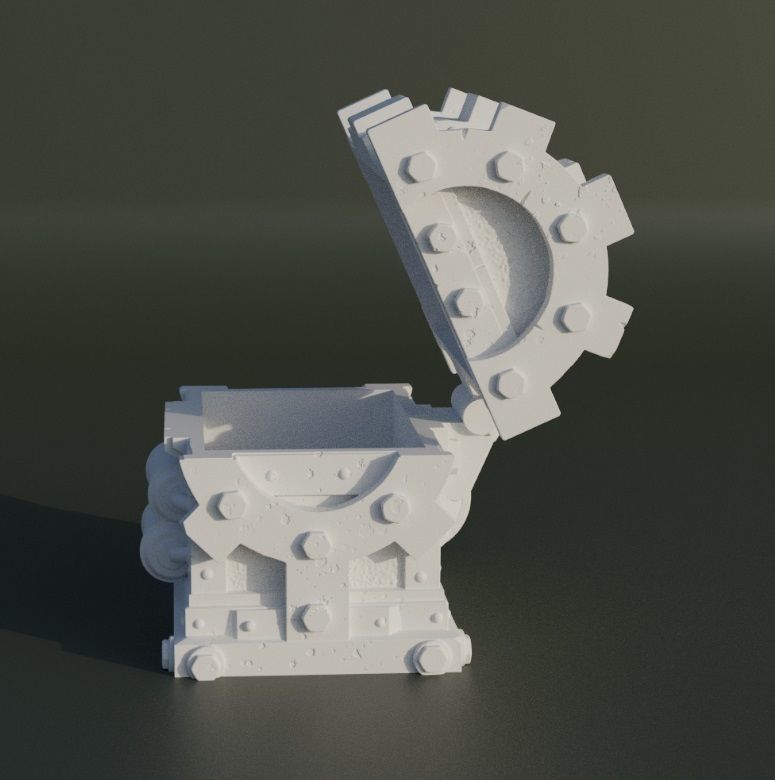 Pirate Treasure Box Dice Box Pattern 3D print model_19