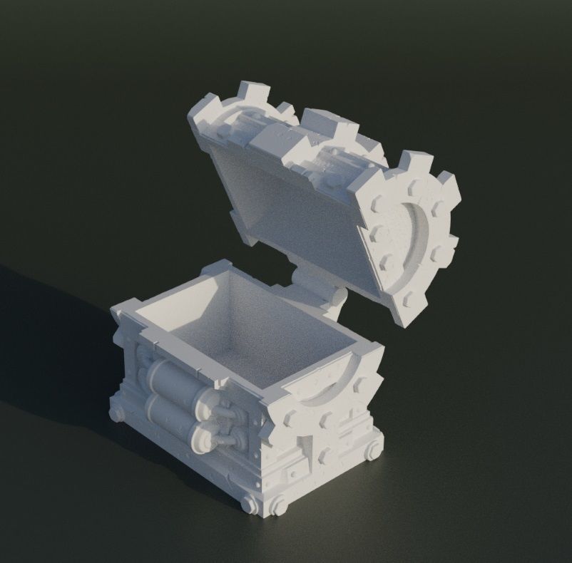 Pirate Treasure Box Dice Box Pattern 3D print model_11