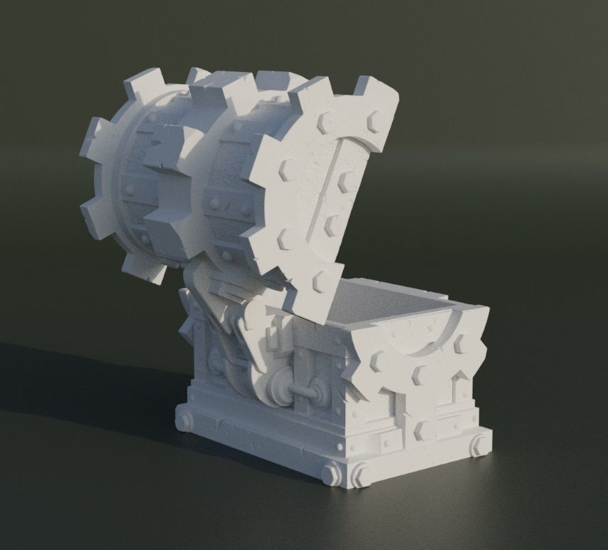 Pirate Treasure Box Dice Box Pattern 3D print model_2