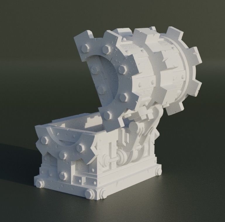 Pirate Treasure Box Dice Box Pattern 3D print model_6