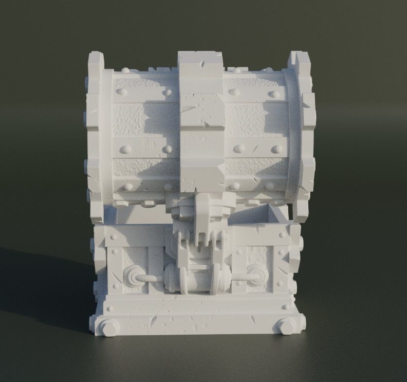 Pirate Treasure Box Dice Box Pattern 3D print model_14