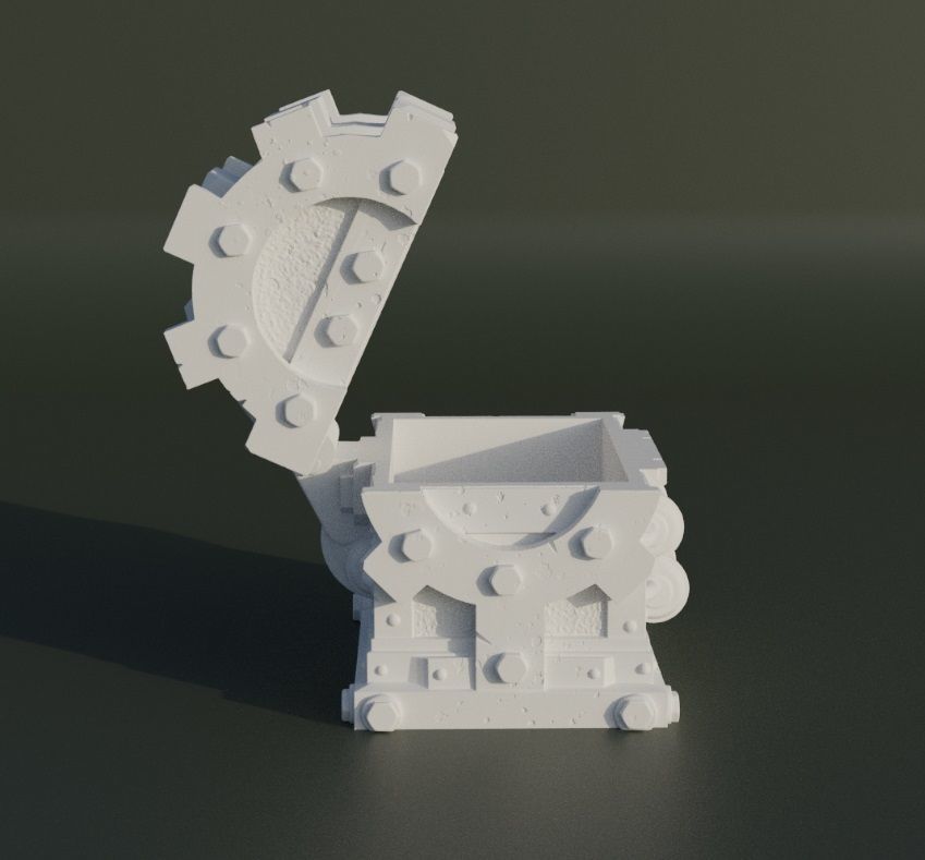 Pirate Treasure Box Dice Box Pattern 3D print model_7