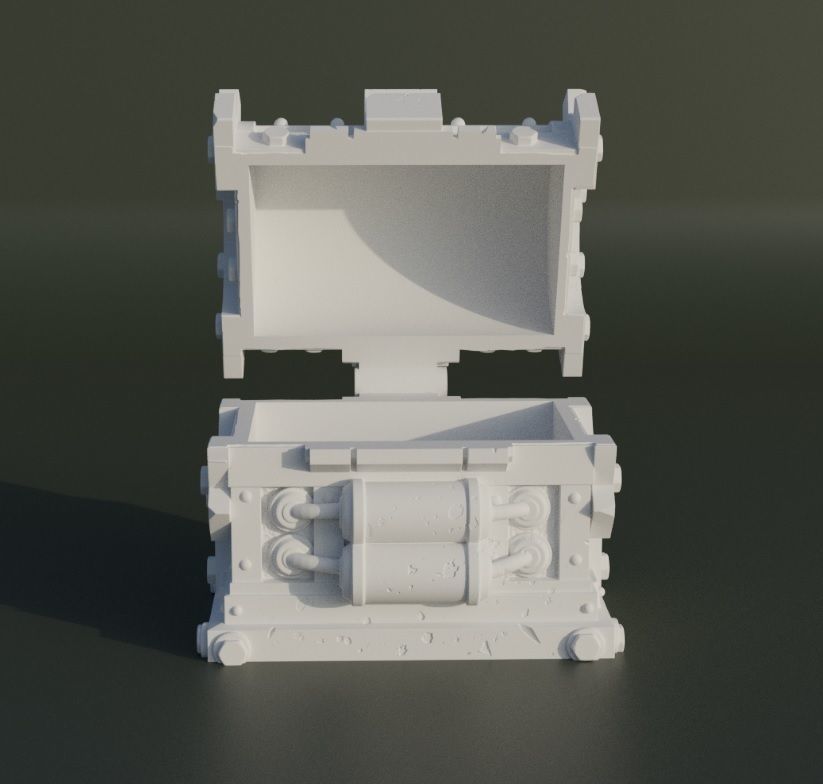 Pirate Treasure Box Dice Box Pattern 3D print model_4