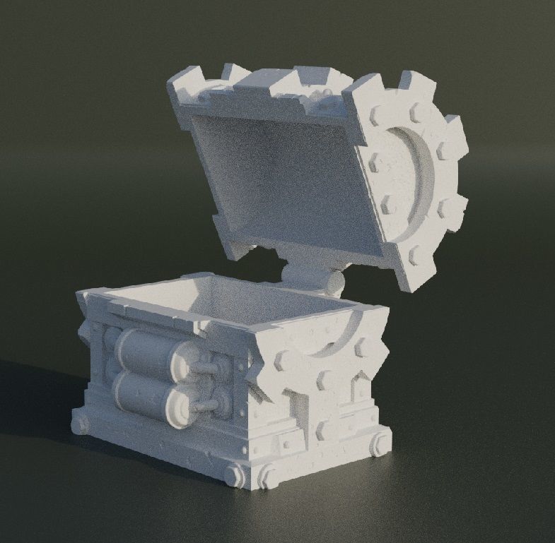 Pirate Treasure Box Dice Box Pattern 3D print model_20