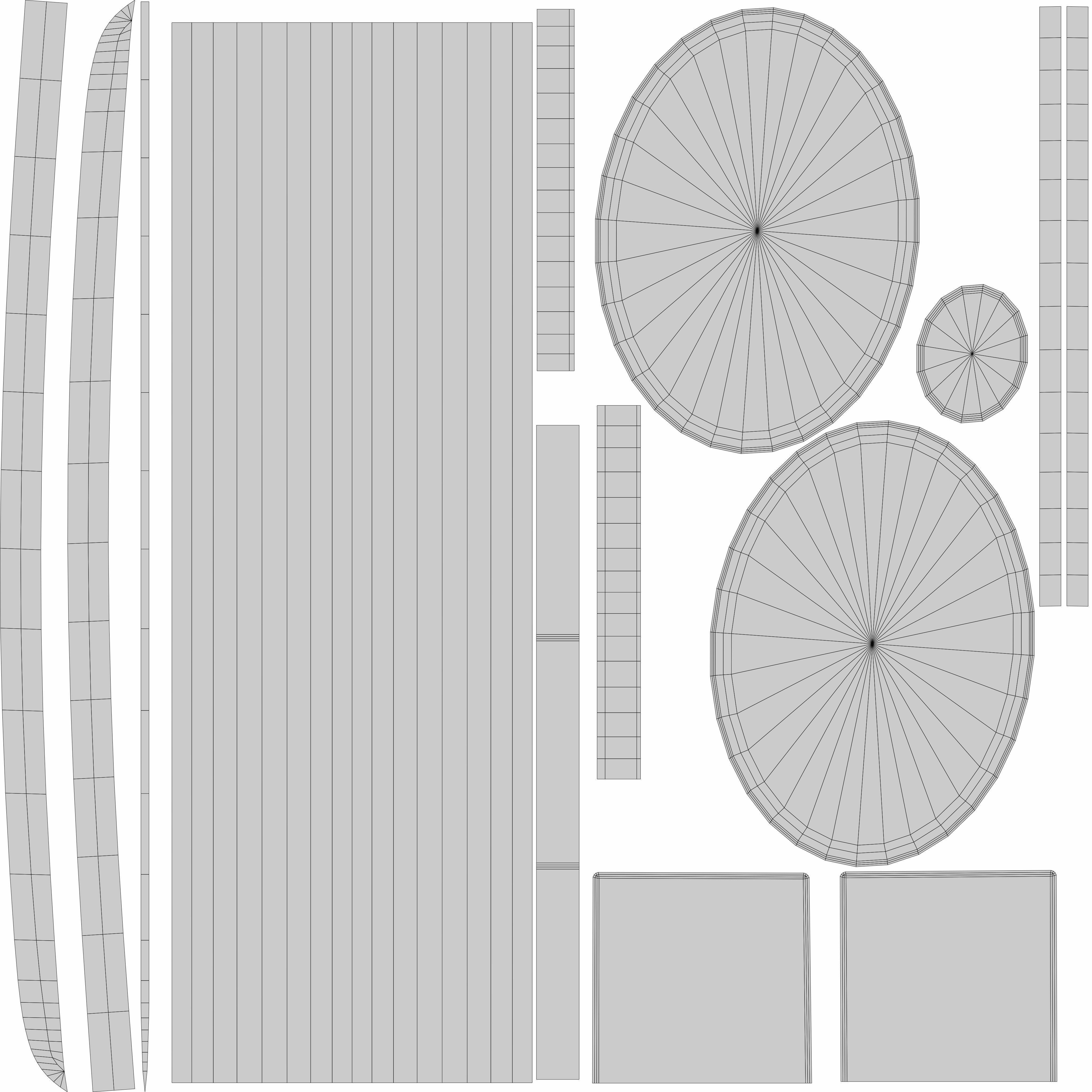 Katana japanese samurai sword Low-poly 3D model_7
