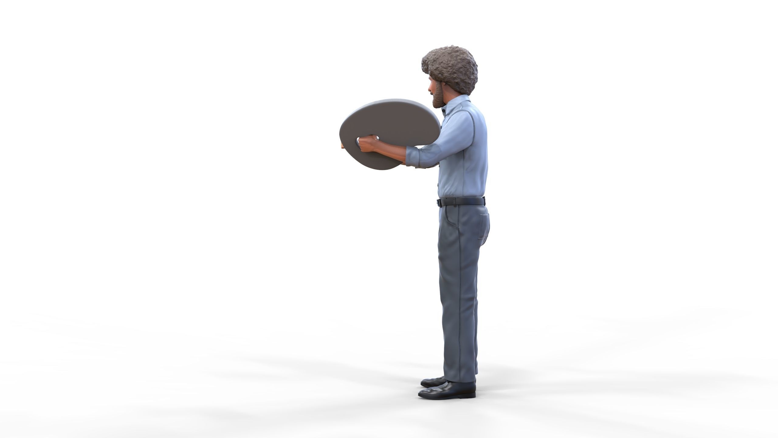 Bob Ross painting 3D print model_10