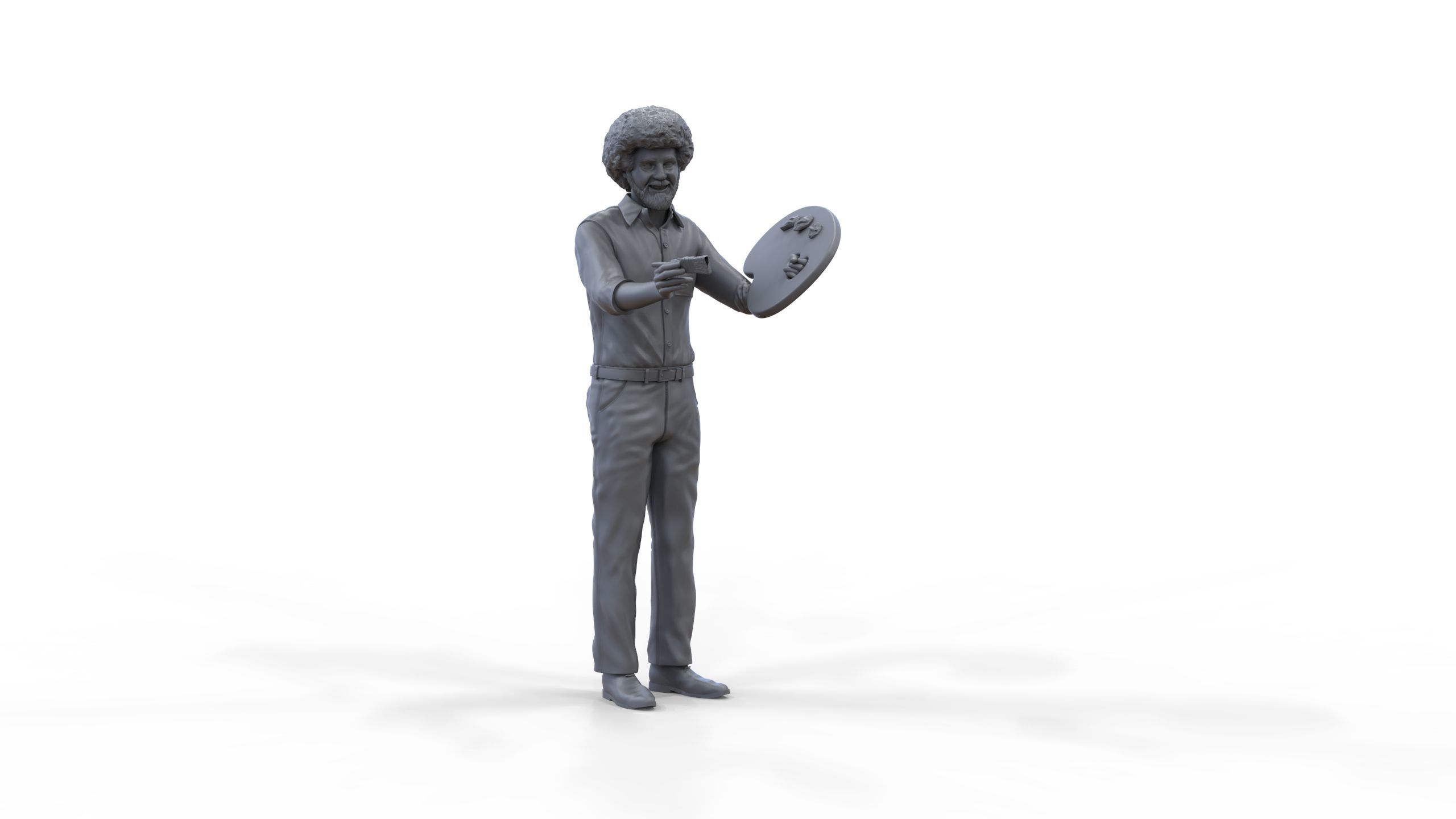 Bob Ross painting 3D print model_26
