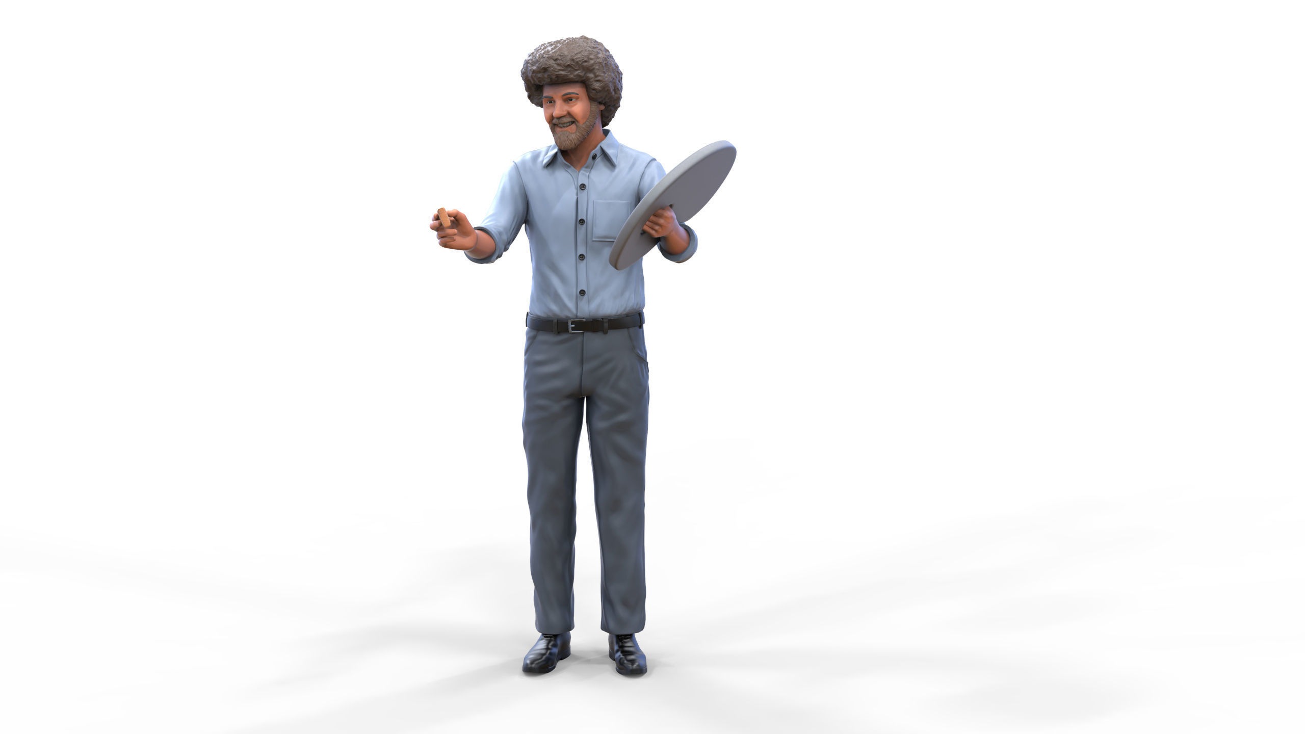 Bob Ross painting 3D print model_40