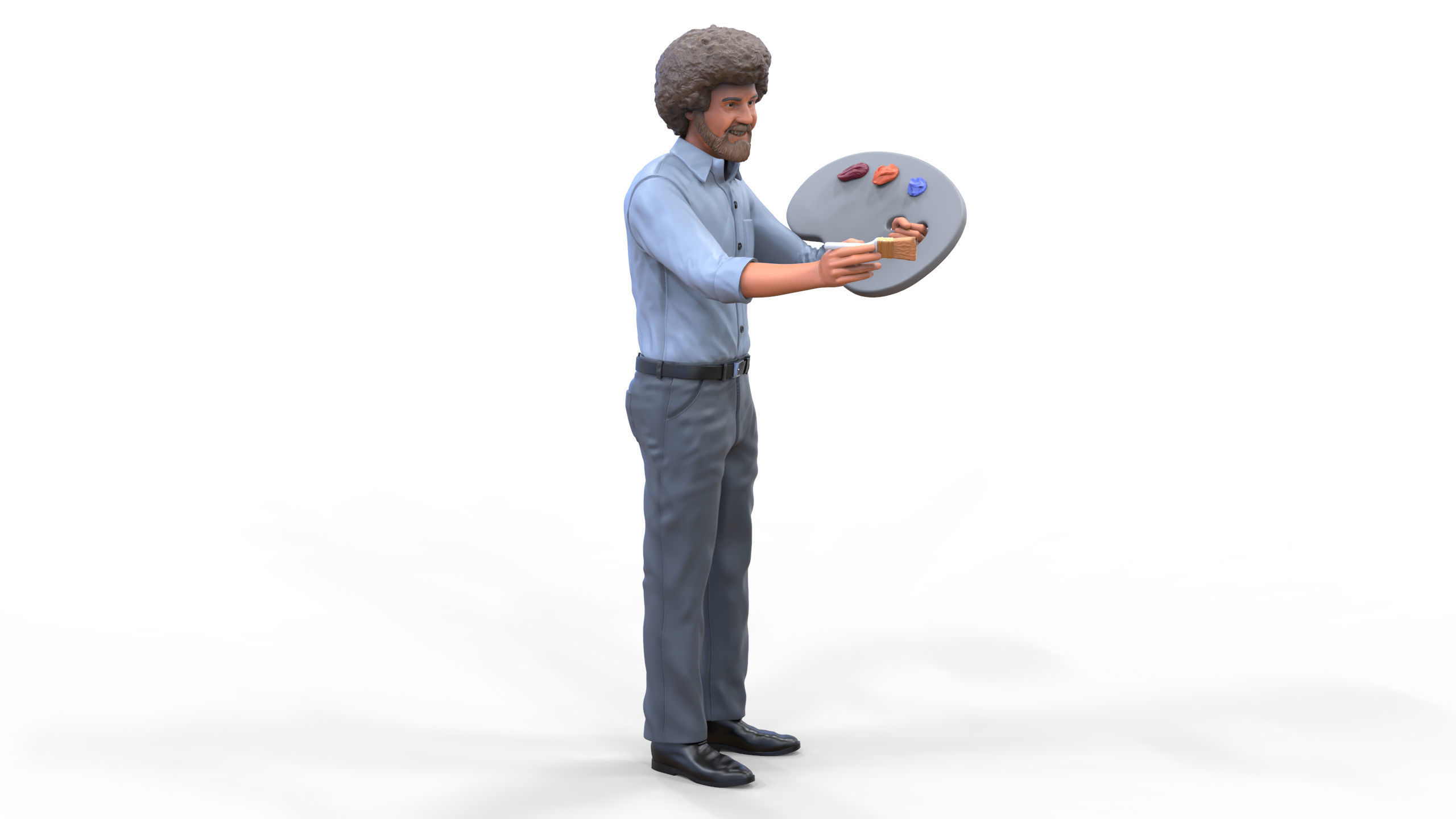 Bob Ross painting 3D print model_39