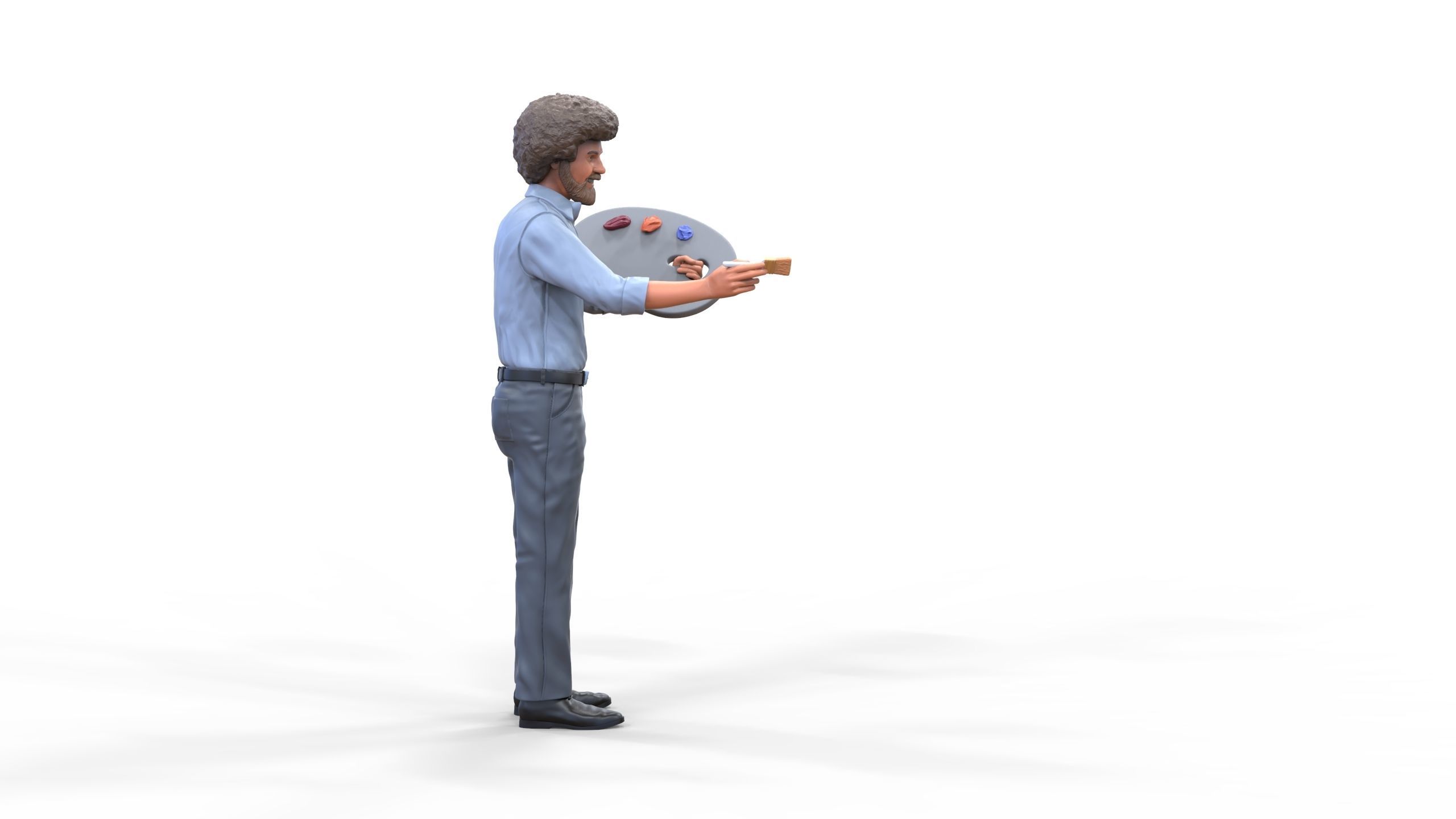 Bob Ross painting 3D print model_21