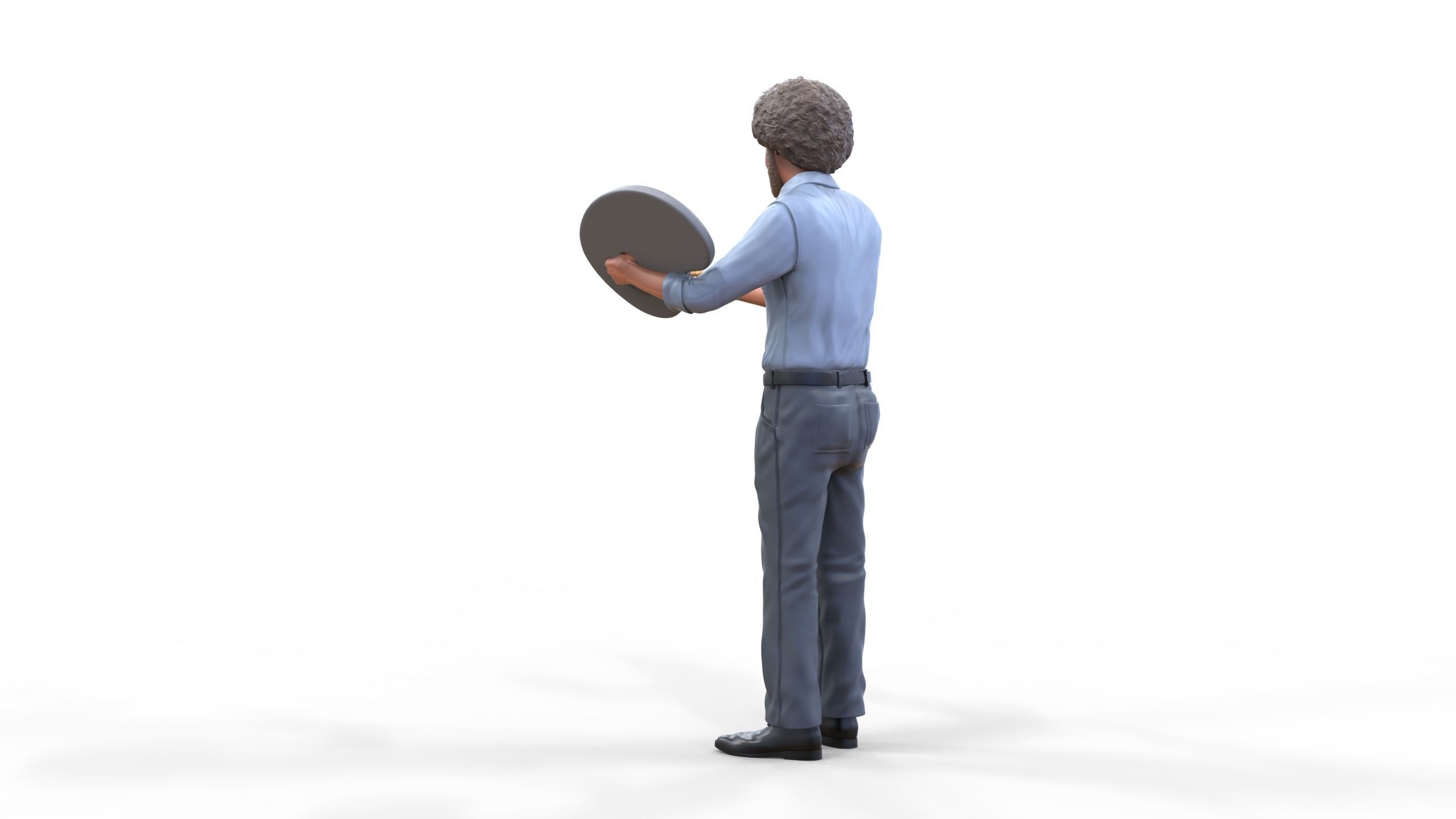 Bob Ross painting 3D print model_12