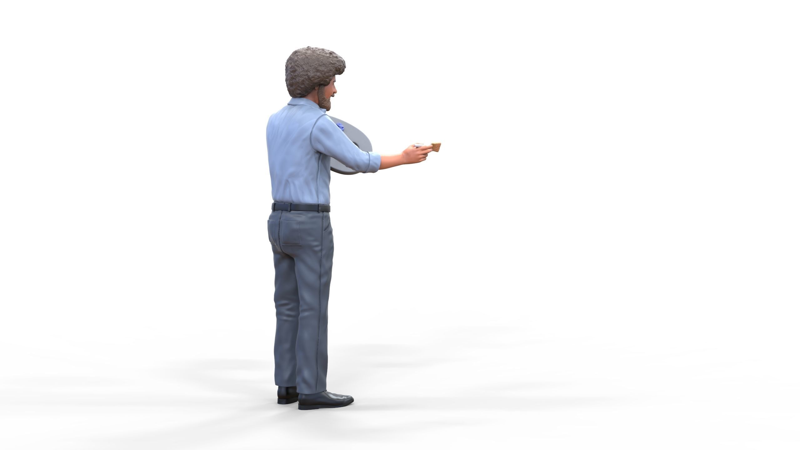 Bob Ross painting 3D print model_19