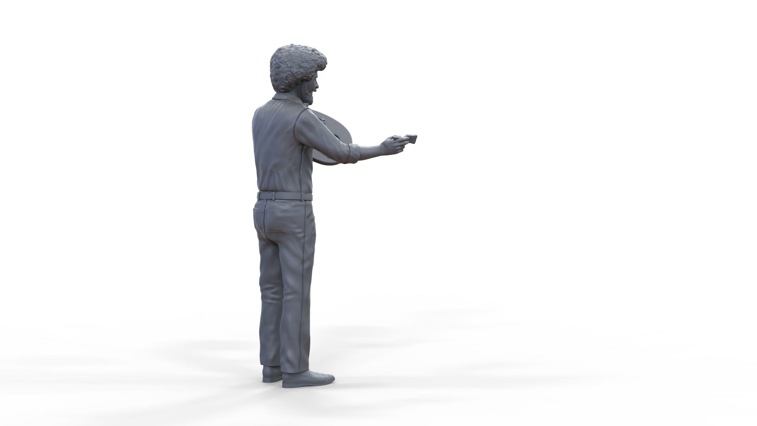 Bob Ross painting 3D print model_27