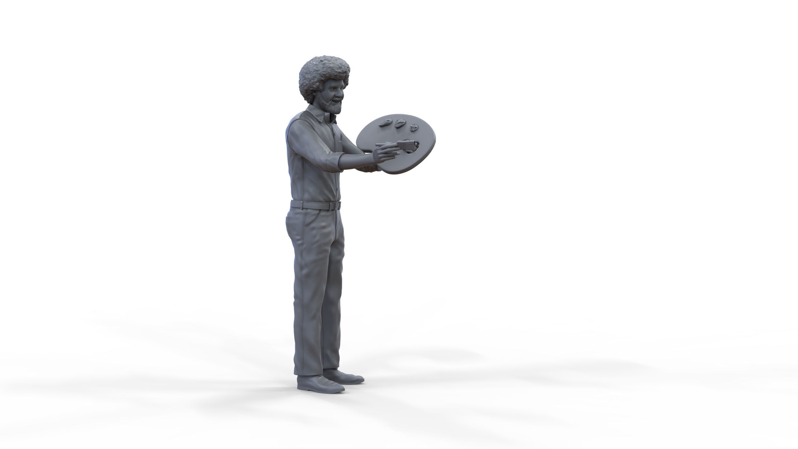 Bob Ross painting 3D print model_29