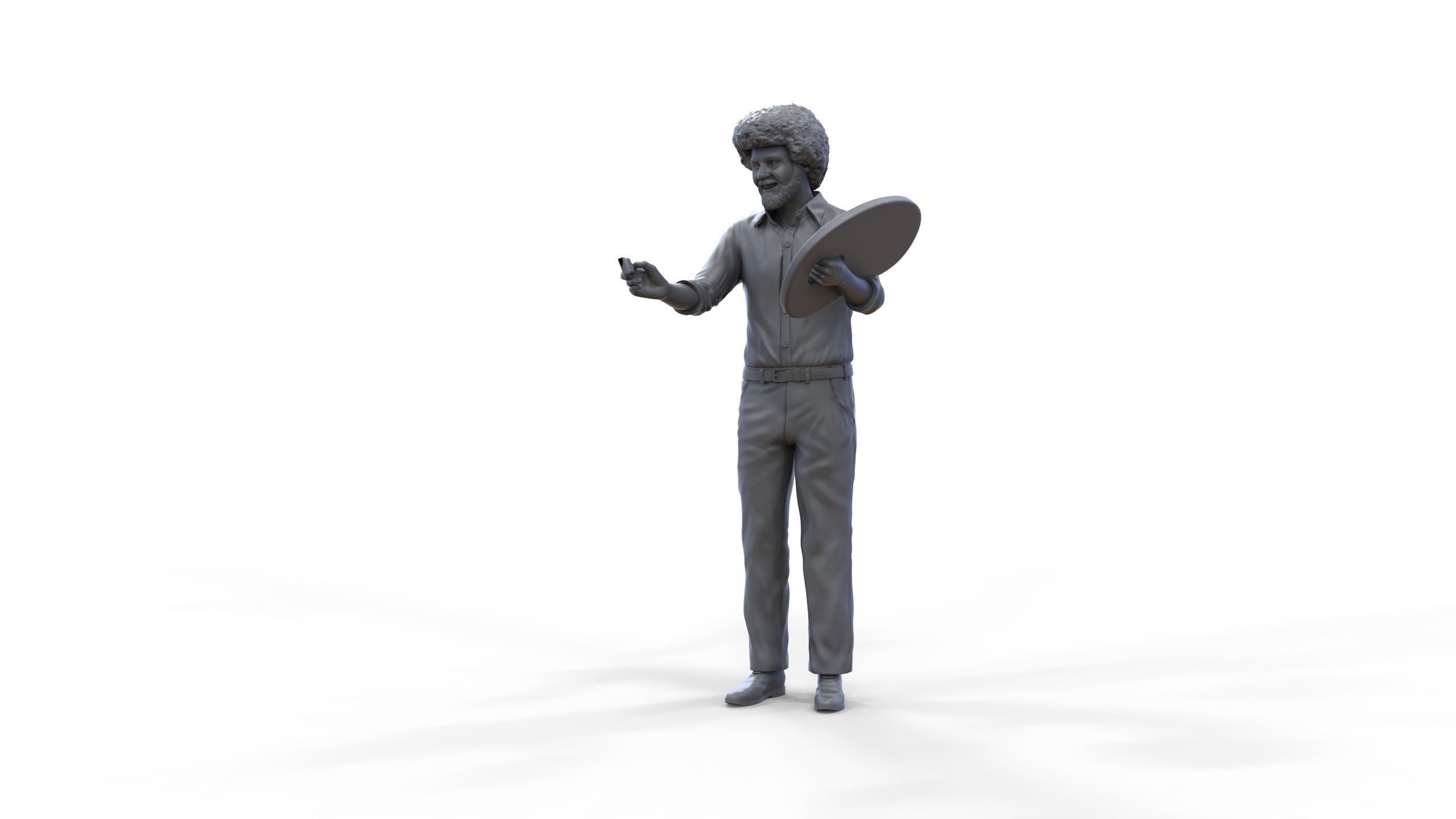 Bob Ross painting 3D print model_32