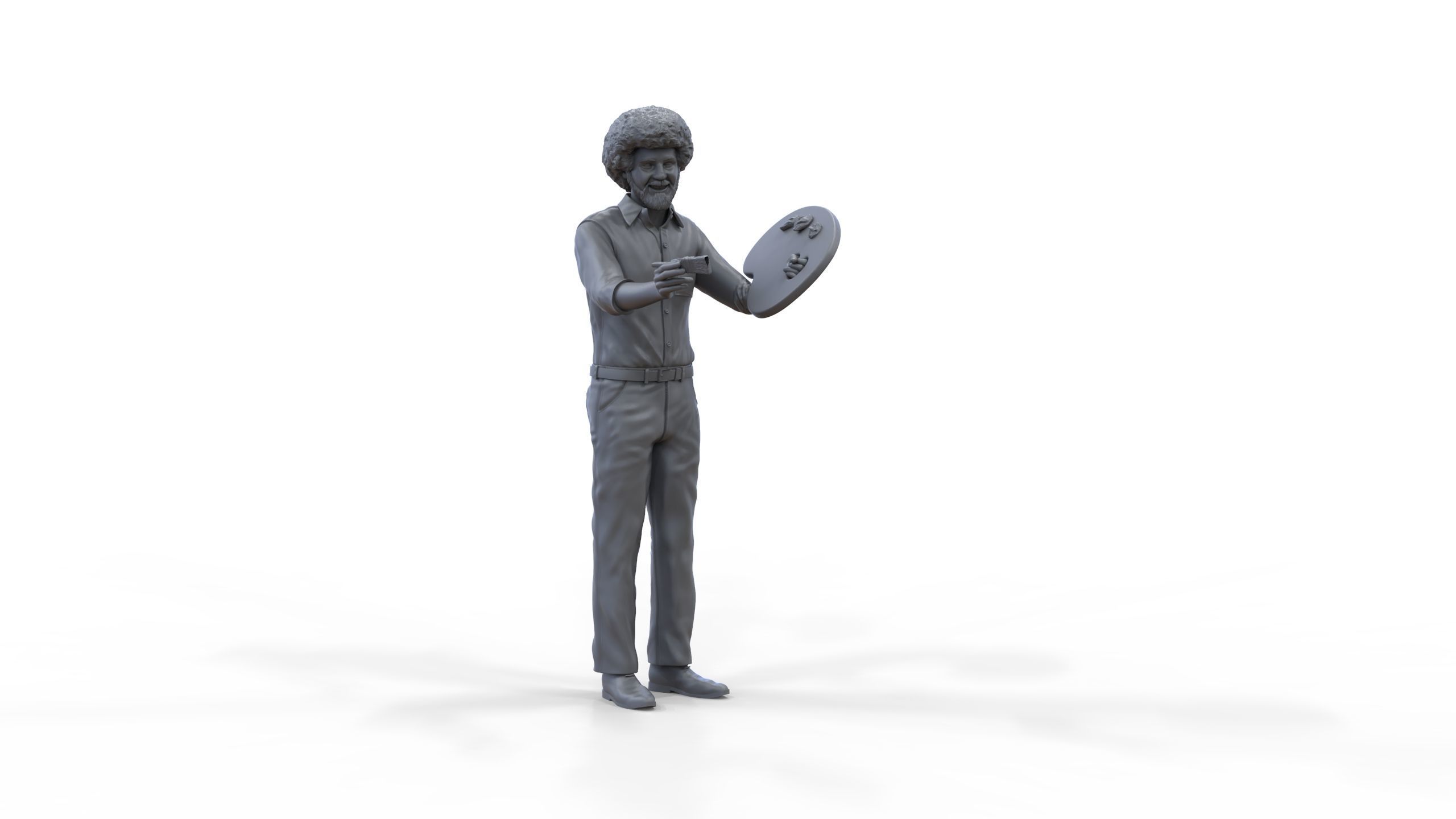 Bob Ross painting 3D print model_30