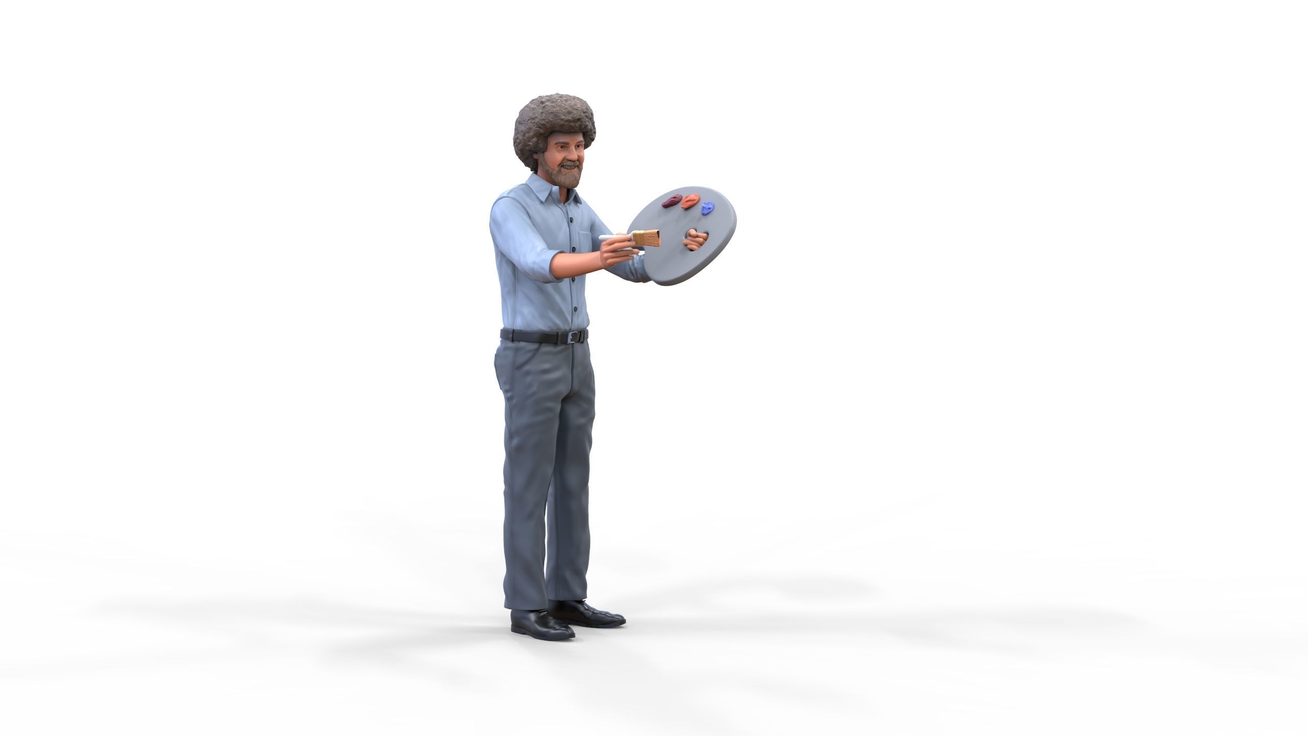 Bob Ross painting 3D print model_24