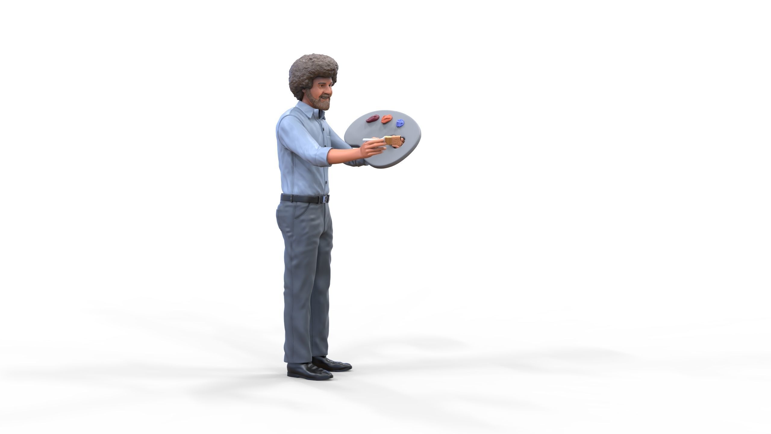 Bob Ross painting 3D print model_23