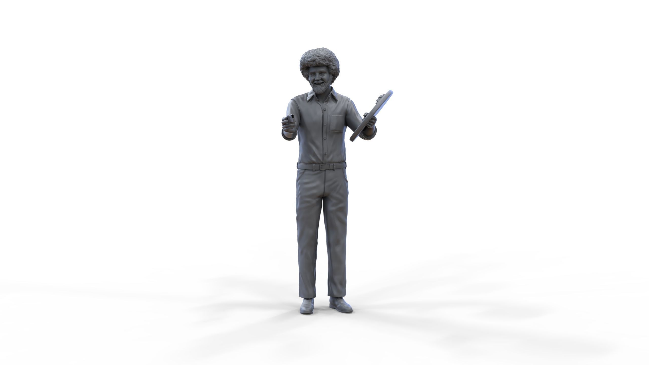 Bob Ross painting 3D print model_31