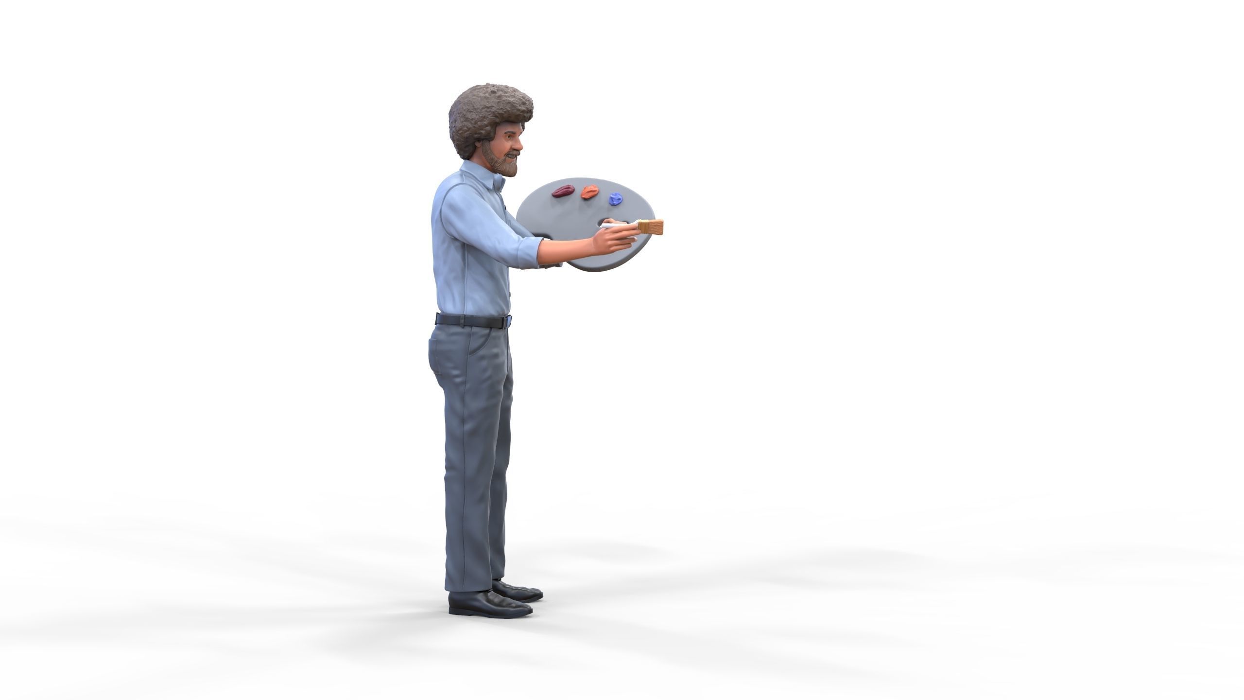 Bob Ross painting 3D print model_22