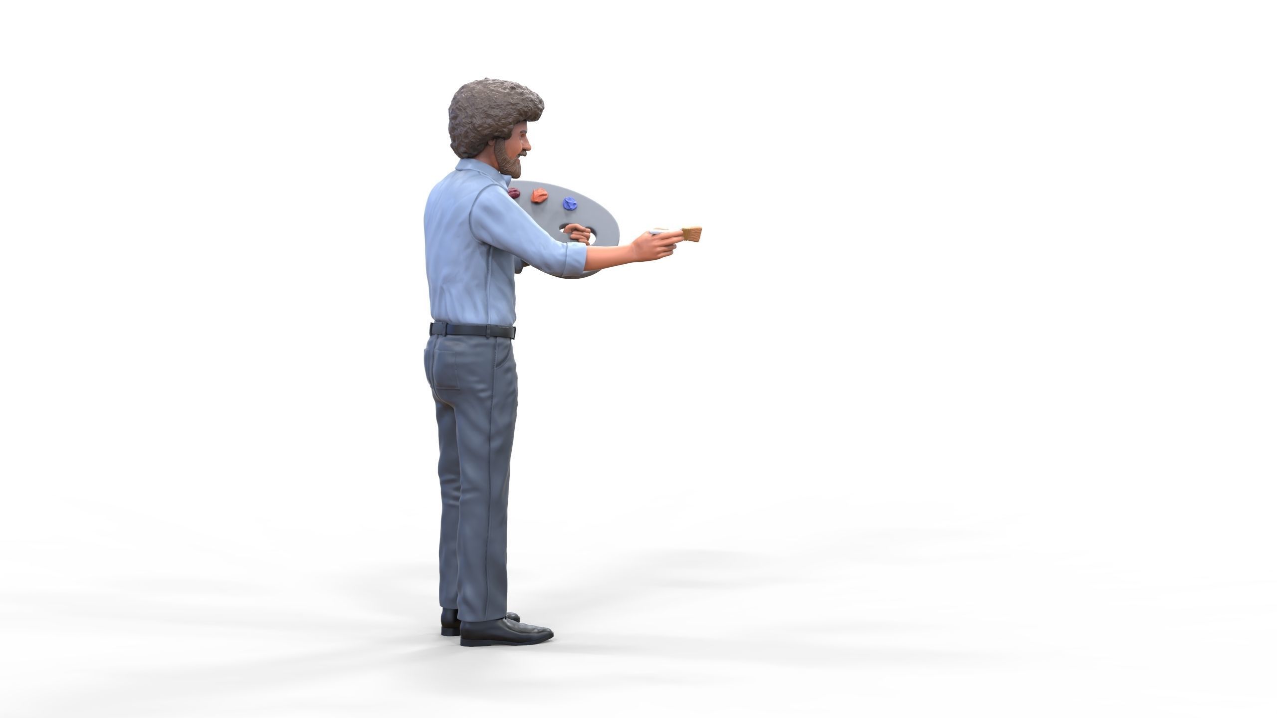 Bob Ross painting 3D print model_20