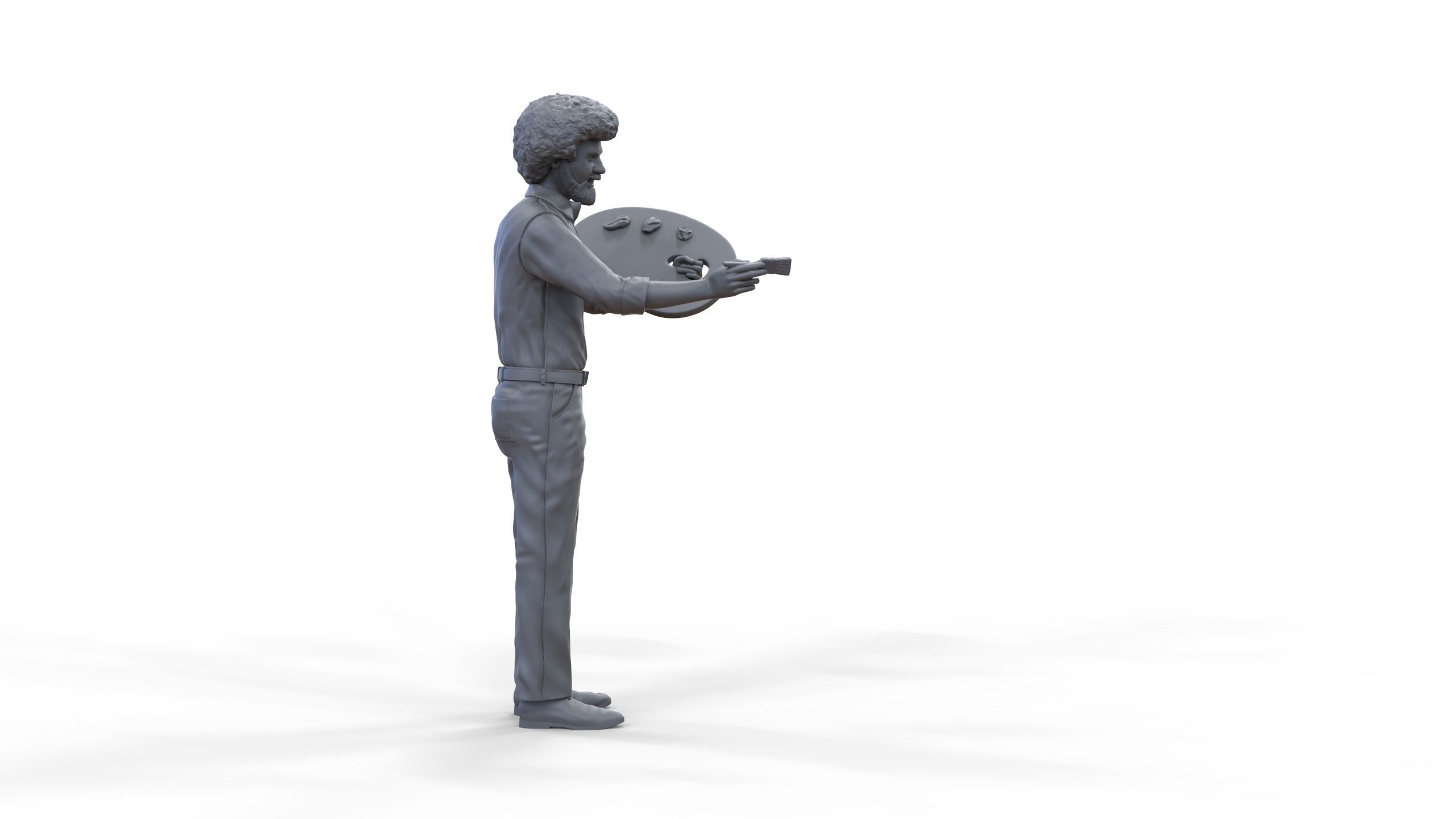 Bob Ross painting 3D print model_28