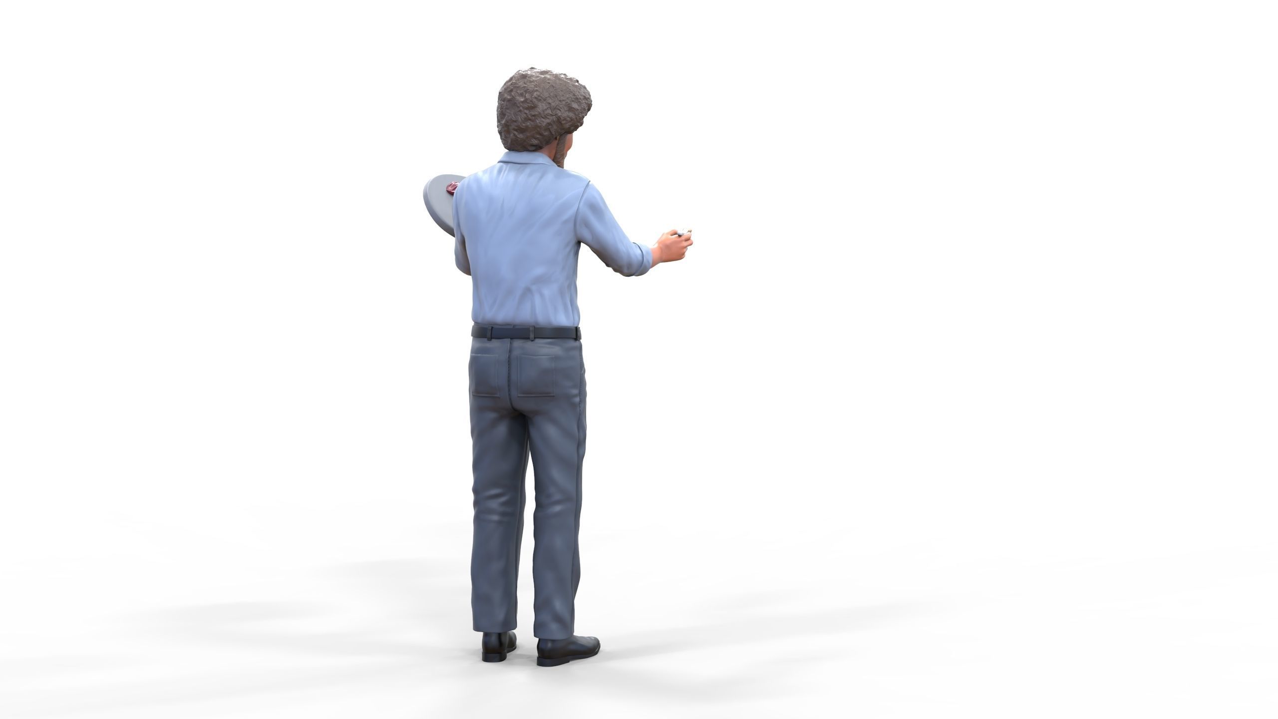 Bob Ross painting 3D print model_17