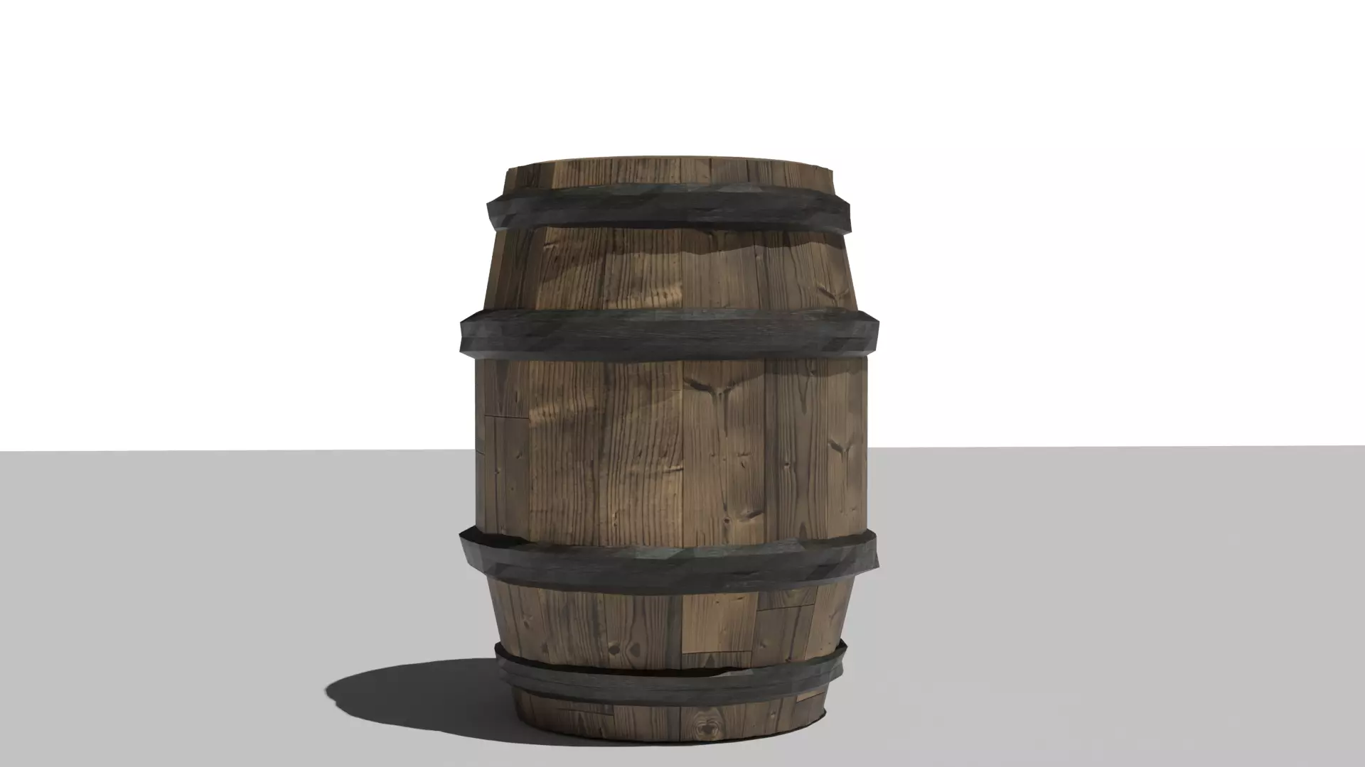 Barrel wooden Free low-poly 3D model