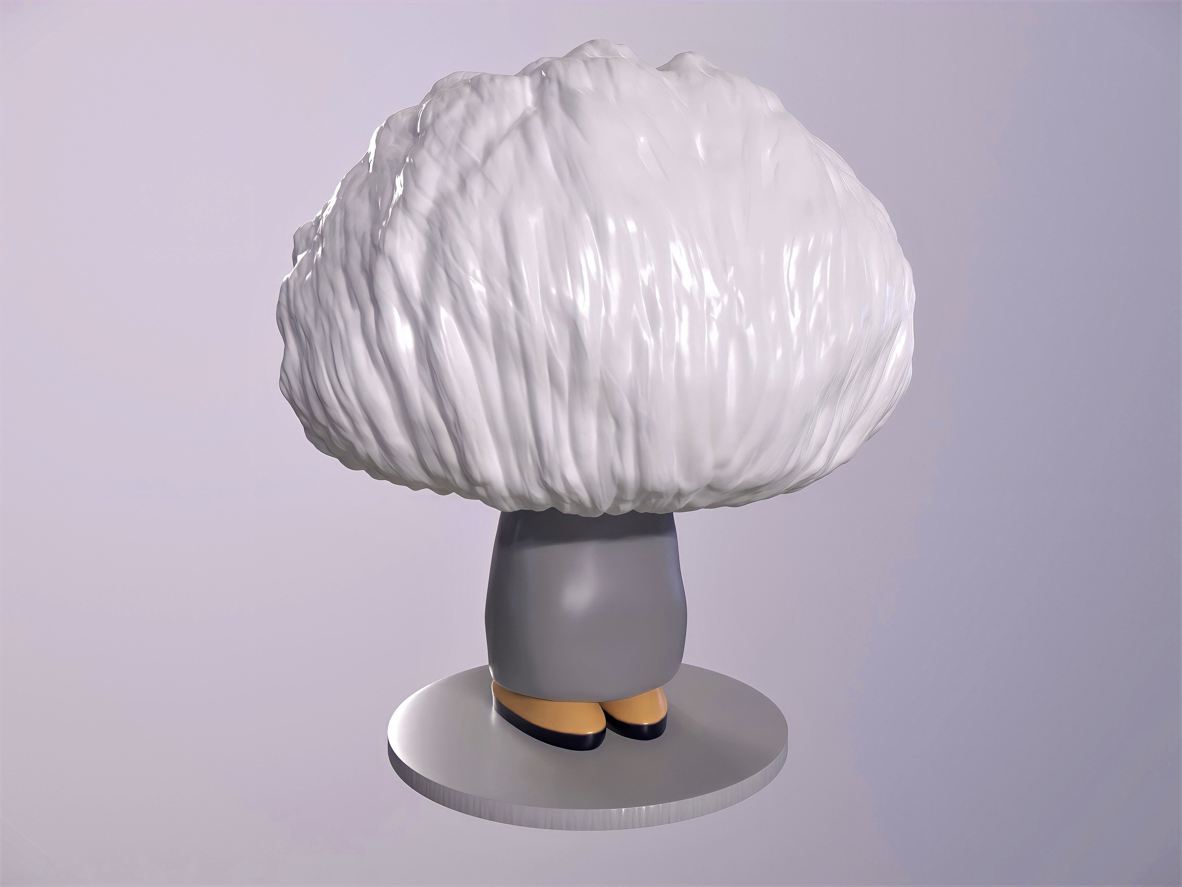 FAN ART Albert Einstein Caricature Figurine 3D print model_2