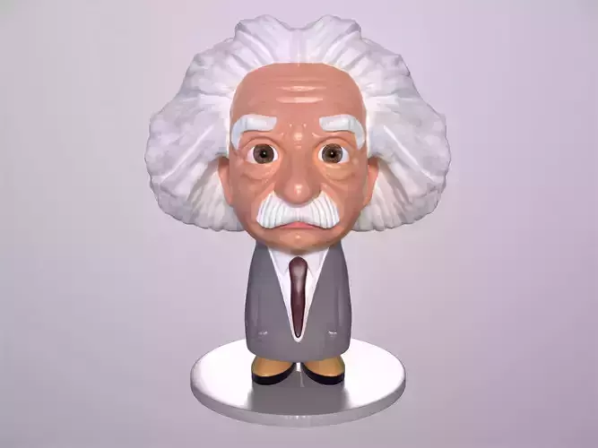 FAN ART Albert Einstein Caricature Figurine 3D print model