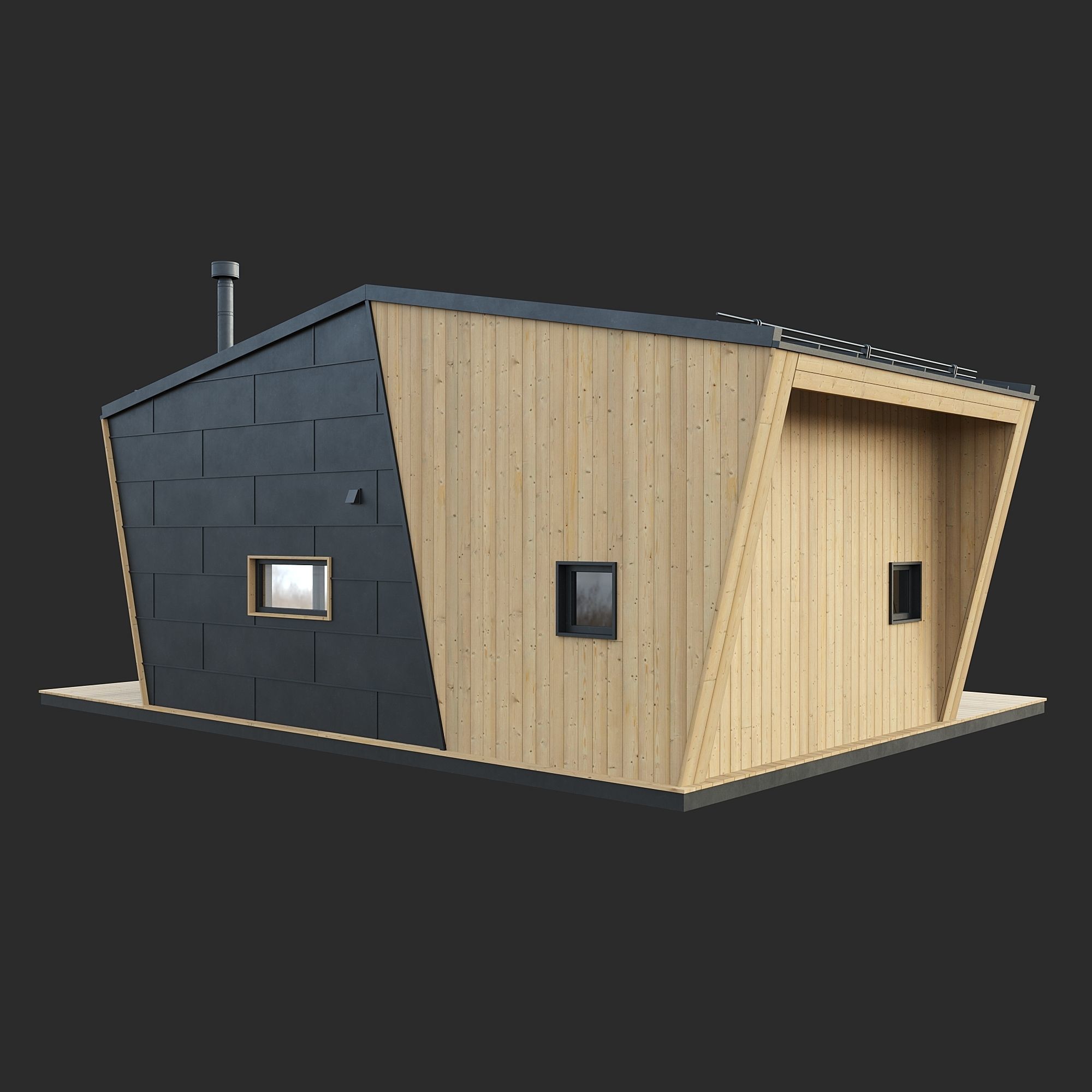 Shell House 3D model_3