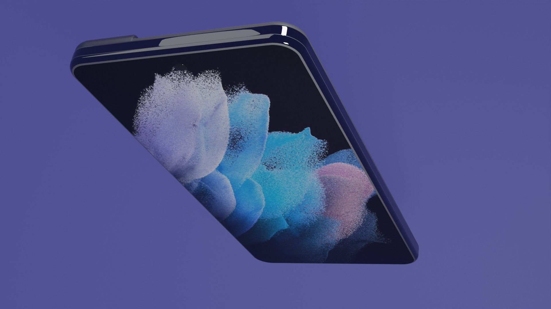 Samsung Galaxy S21 FE Gray Fantom Low-poly 3D model_3