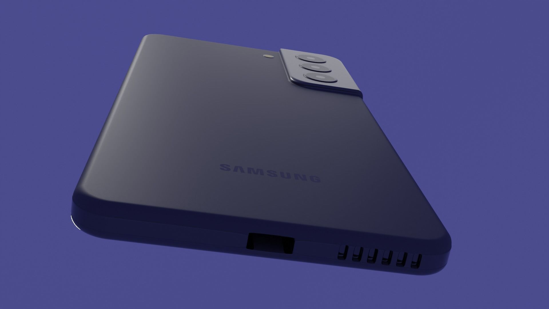 Samsung Galaxy S21 FE Gray Fantom Low-poly 3D model_4