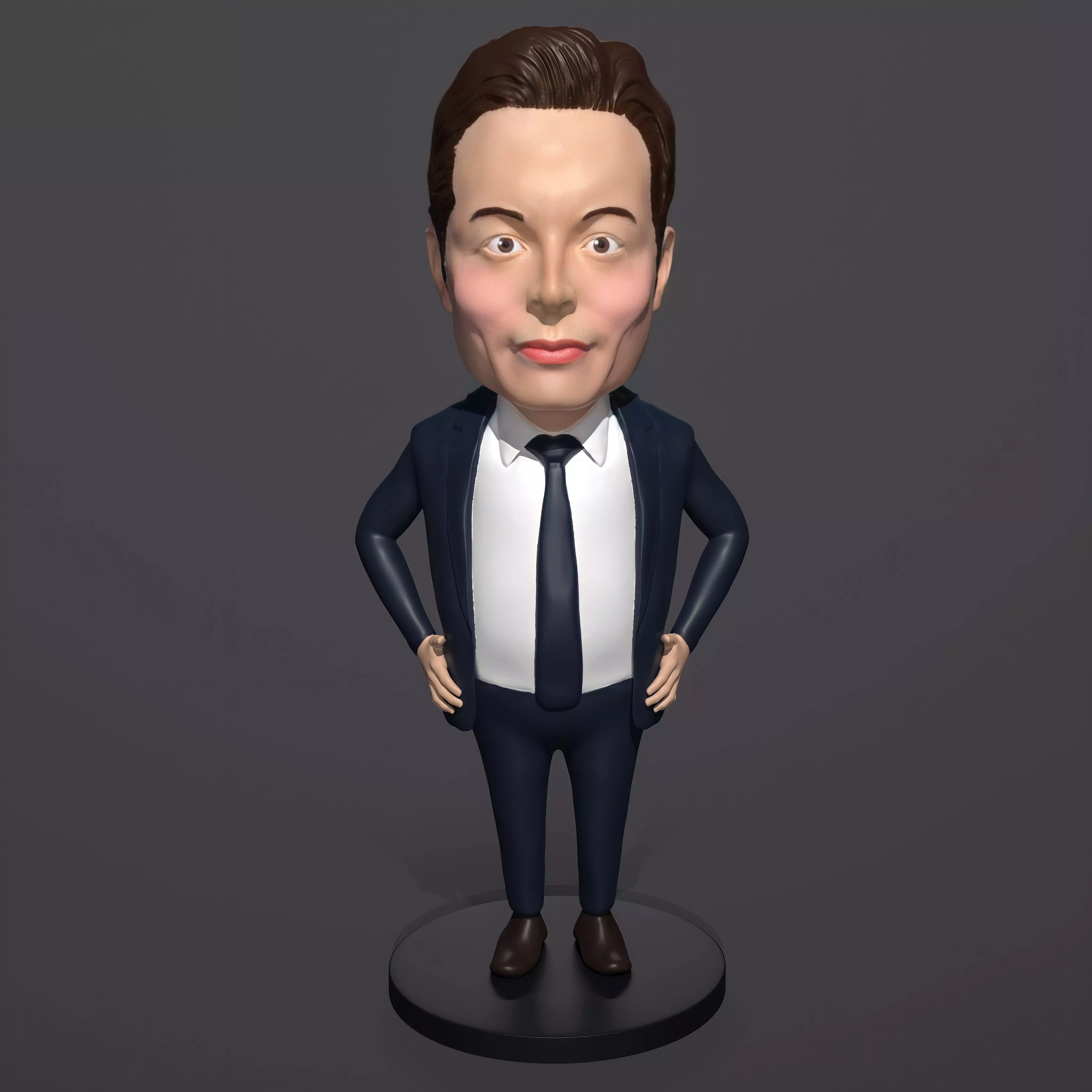 ELON MUSK BOBBLEHEAD FIGURINE 3D print model_0