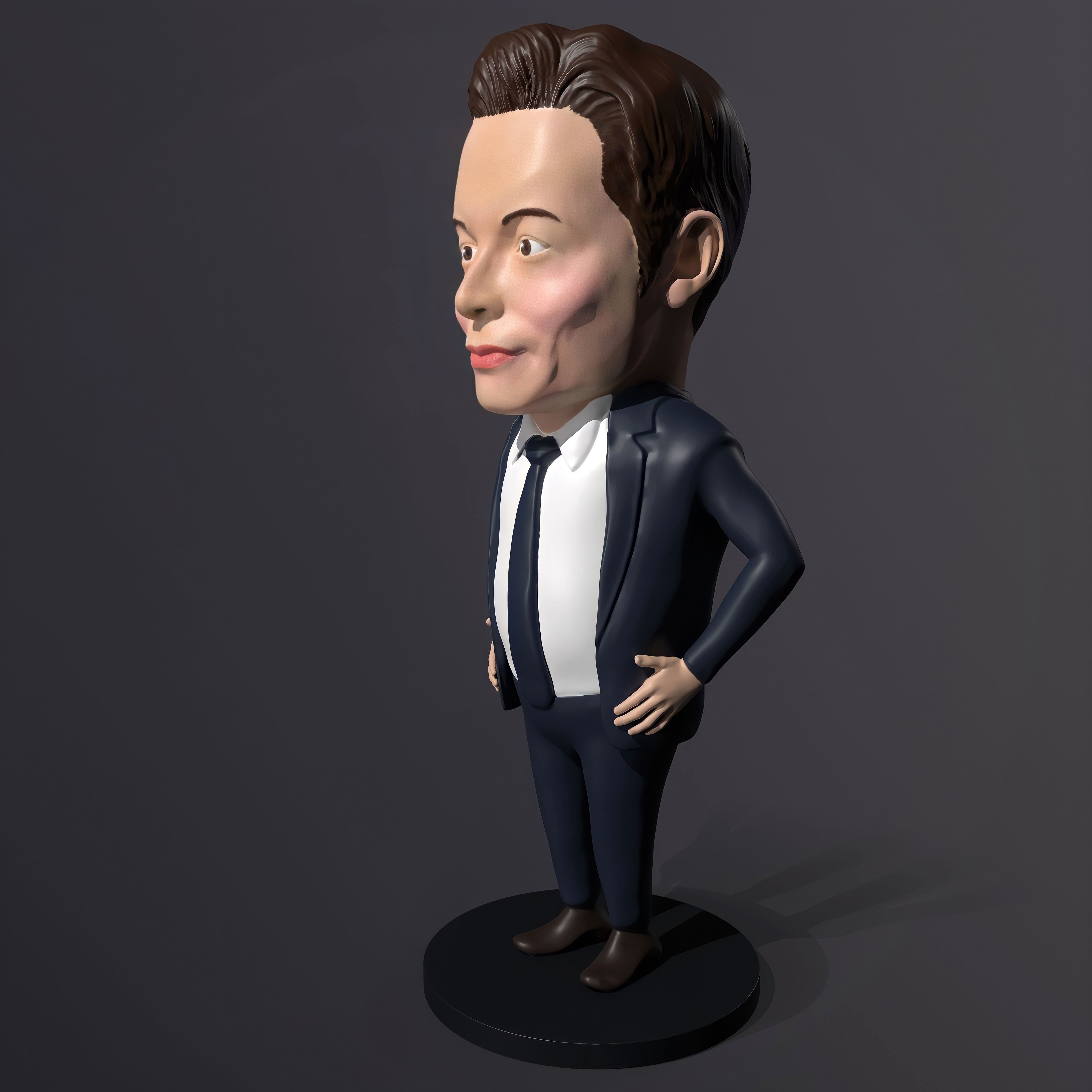 ELON MUSK BOBBLEHEAD FIGURINE 3D print model_2